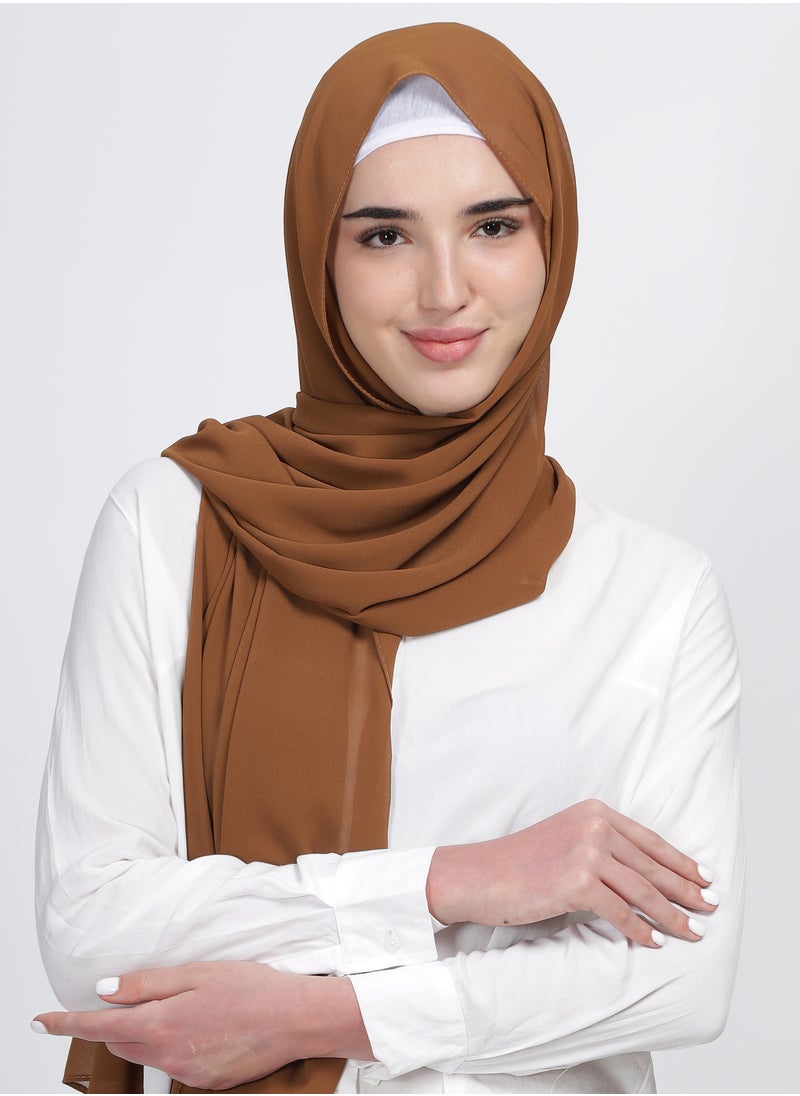 Moja Premium Georgette Hijab - Cacao