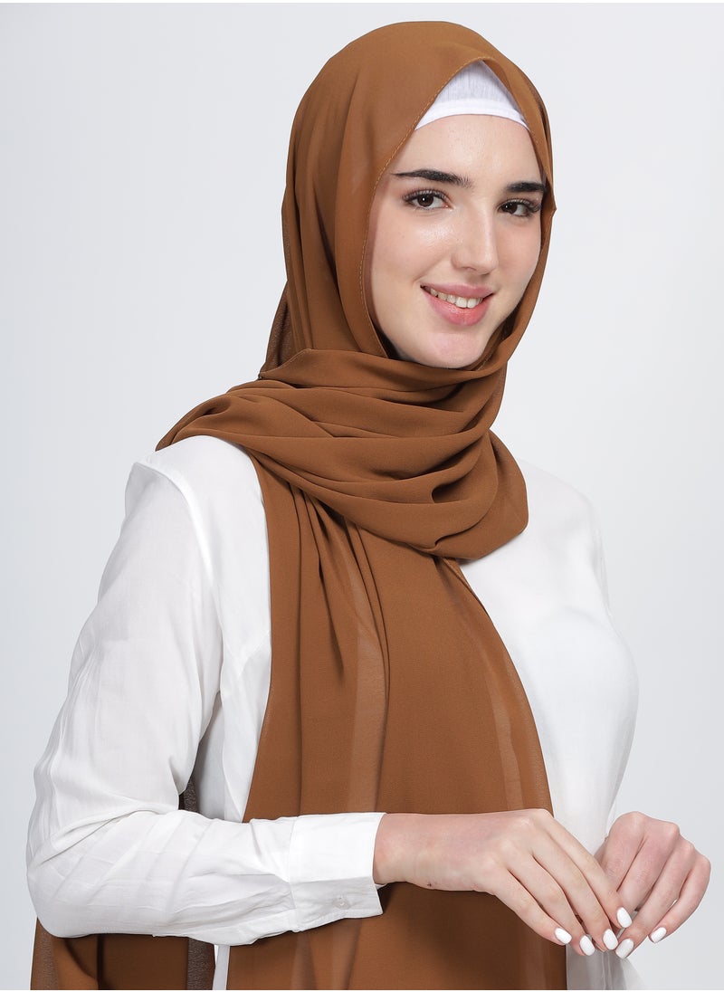 Moja Premium Georgette Hijab - Cacao