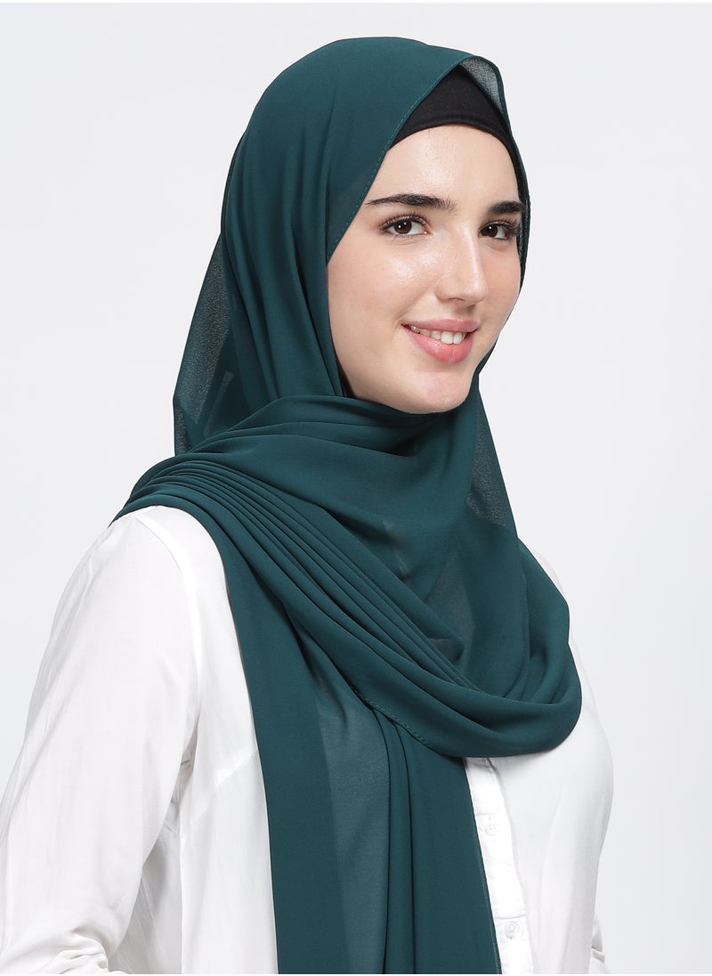 Moja Premium Georgette Hijab - Bottle green