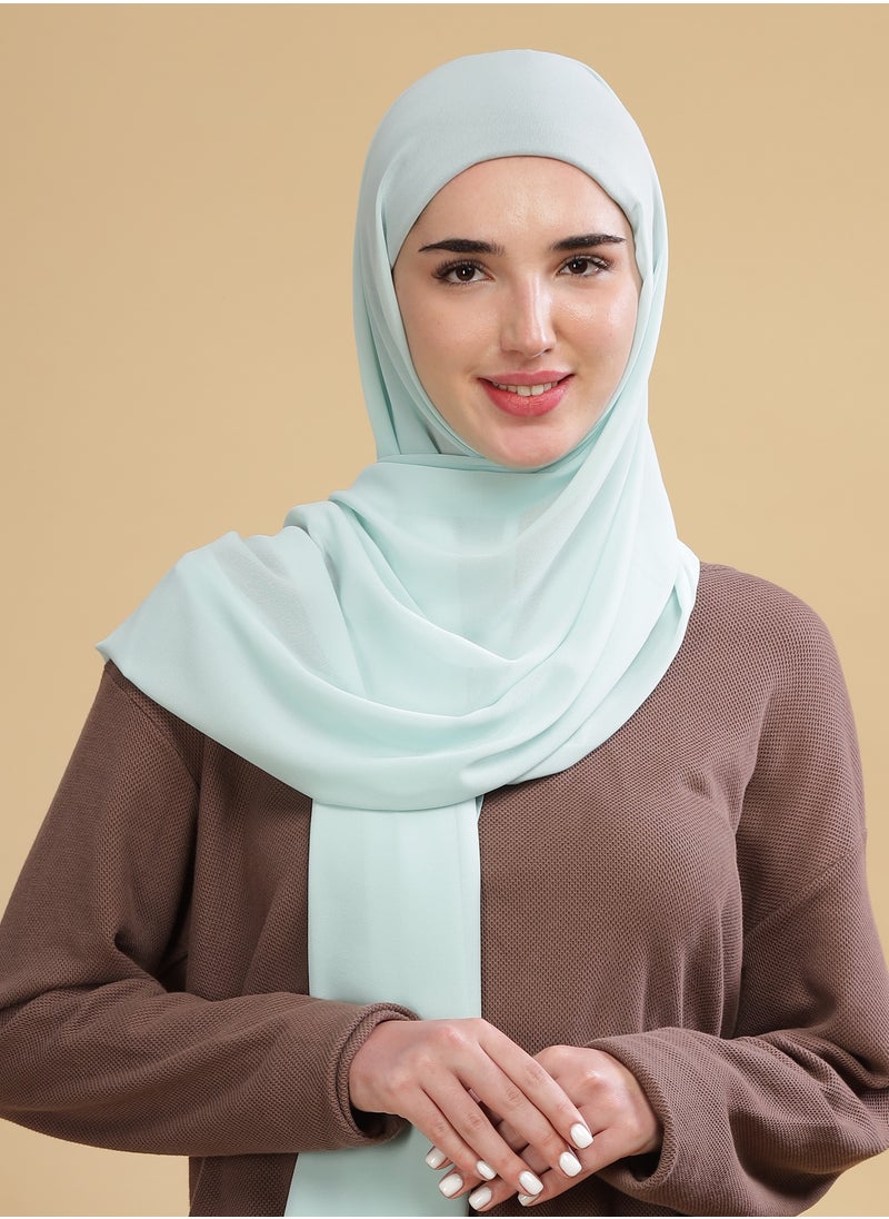 Moja Premium Georgette Hijab - Pastel Green