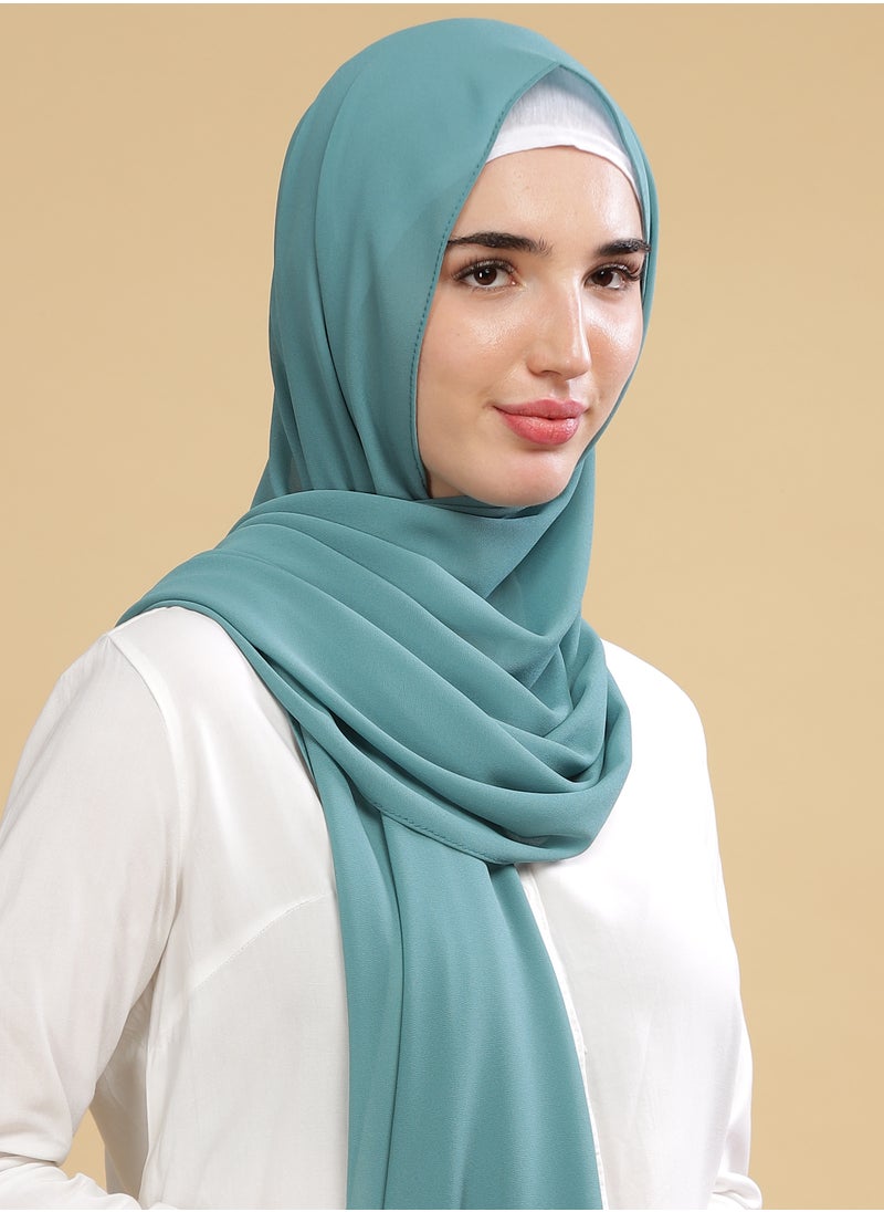 Moja Premium Georgette Hijab - Teal Green