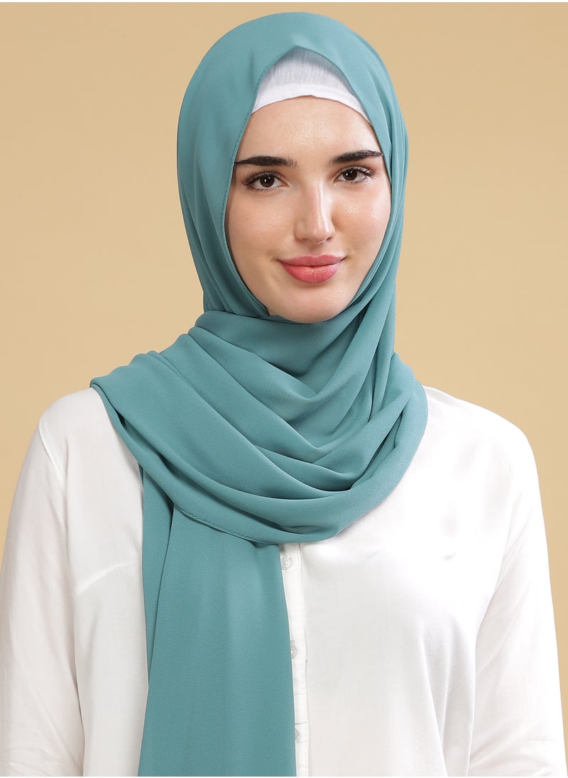 Moja Premium Georgette Hijab - Teal Green