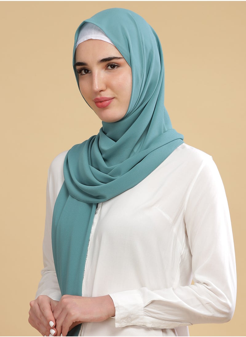 Moja Premium Georgette Hijab - Teal Green