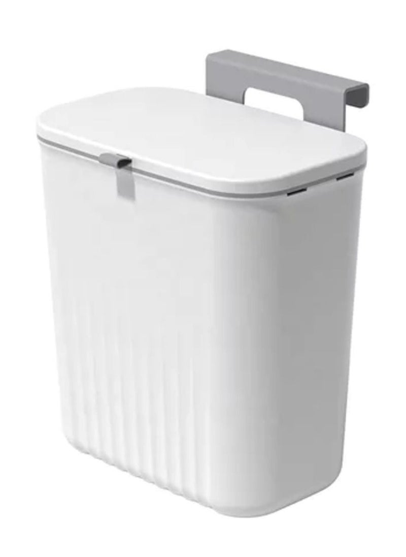 9L Kitchen Compost Bin with Lid, Hanging Trash Can for Kitchen Cabinet Door, Under Sink Dust bin, Garbage Bin for Bathroom, Wall Mounted Trash Bin, Kitchen Counter Waste Bin.