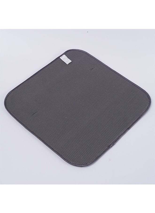 Rack and Microfiber Dish Drying Mat Space Saving Lightweight Design Folds Up for Easy Storage Mini Charcoal