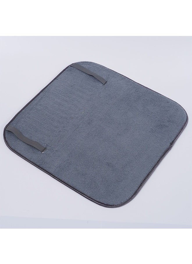 Rack and Microfiber Dish Drying Mat Space Saving Lightweight Design Folds Up for Easy Storage Mini Charcoal
