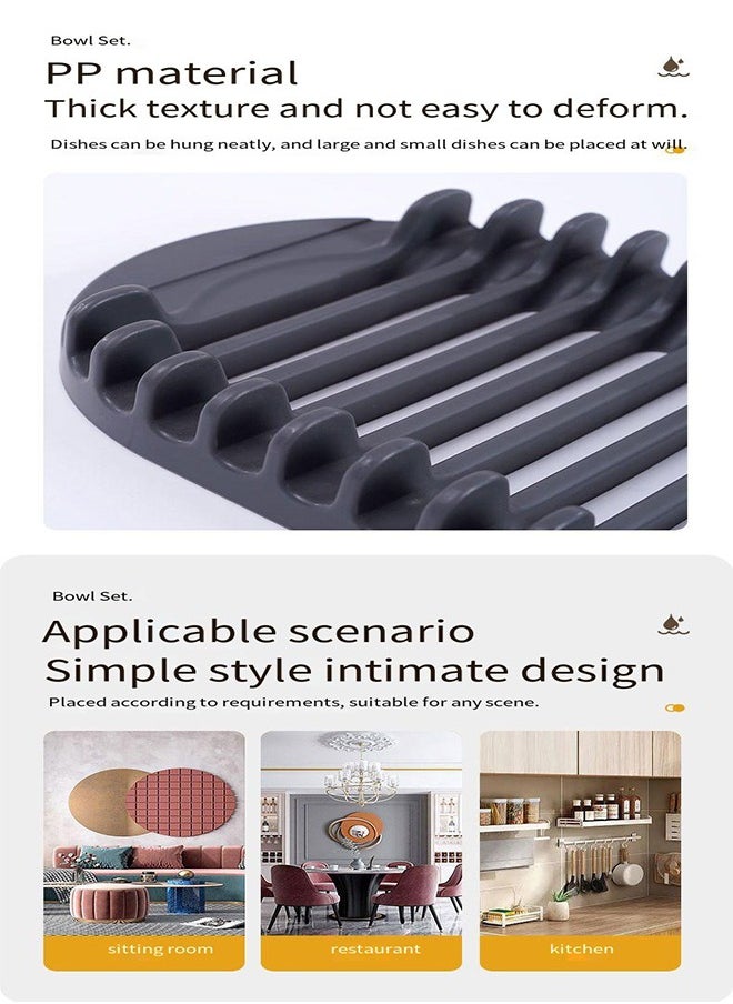 Rack and Microfiber Dish Drying Mat Space Saving Lightweight Design Folds Up for Easy Storage Mini Charcoal