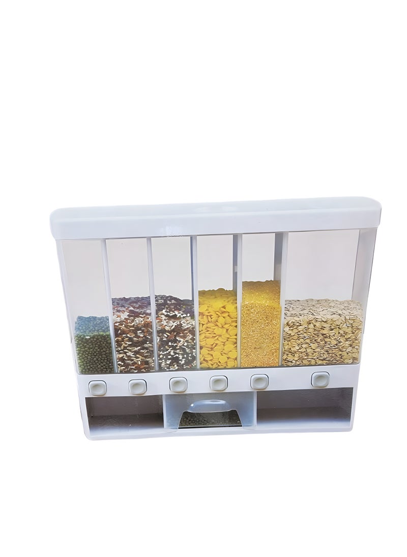 Multiple plastic wall-mounted automatic dry food rice cereal storage dispenser cereal (≤5kg