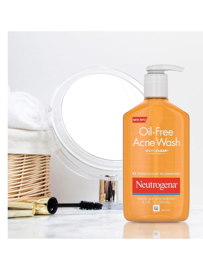 Oil-Free Facial Cleanser with Salicylic Acid for Acne-Prone Skin, 9.1 fl. Oz 269 mlml