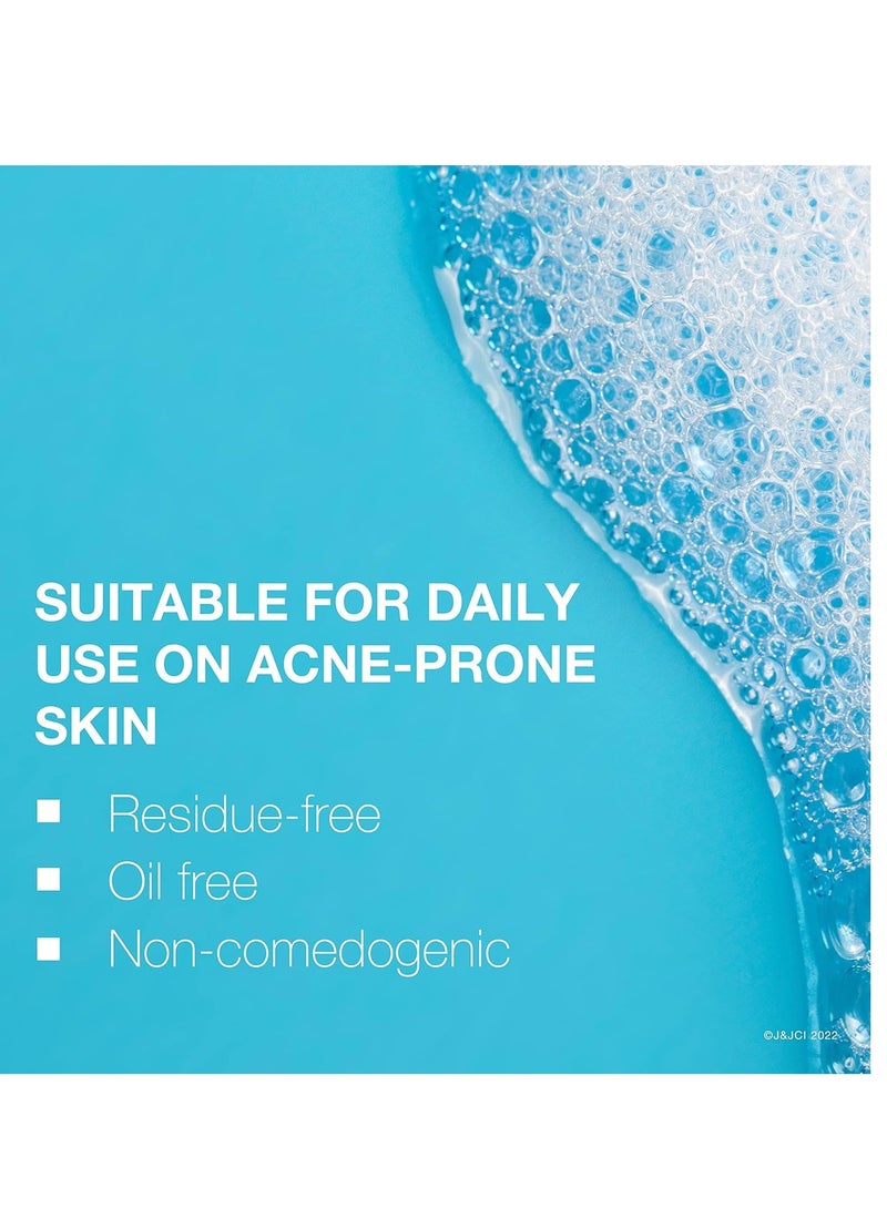 Oil-Free Acne Fighting Face Wash, Daily Cleanser with Salicylic Acid Acne Treatment, 9.1 fl. Oz, 3 PackFluid Ounce