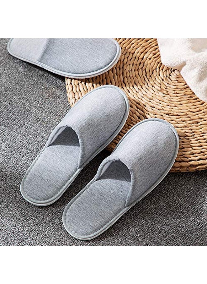 2 Pair Disposable Slippers,Disposable Slippers Bulk Guest Slippers,Travel Portable Polyester-Cotton Slippers Home Interior Slippers Hotel Special Anti-Skid Shoes Cotton Trailer