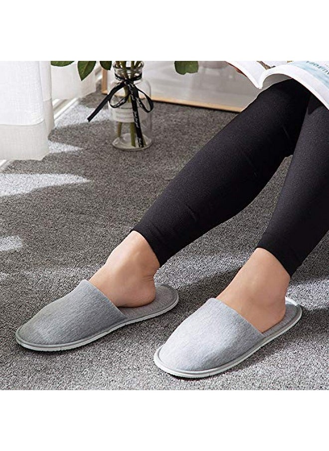 2 Pair Disposable Slippers,Disposable Slippers Bulk Guest Slippers,Travel Portable Polyester-Cotton Slippers Home Interior Slippers Hotel Special Anti-Skid Shoes Cotton Trailer