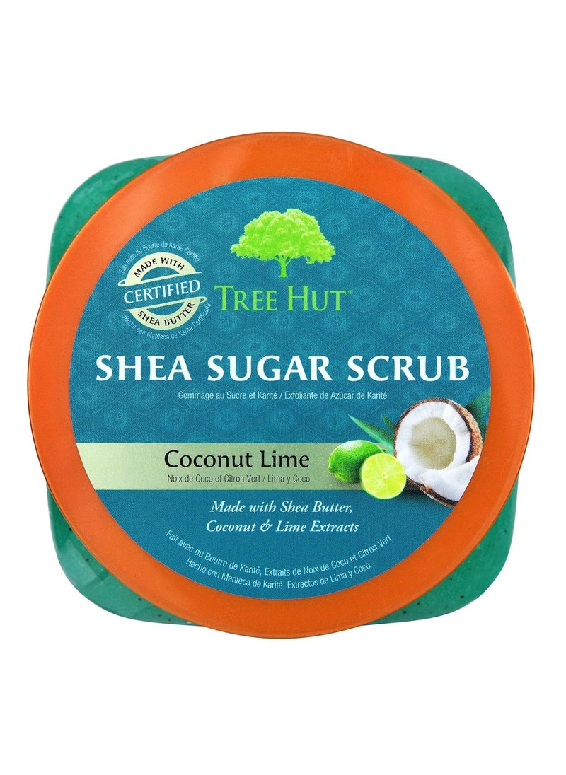 Tree Hut Shea Sugar Body Scrub Coconut Lime 18 oz 510g Made in USA.