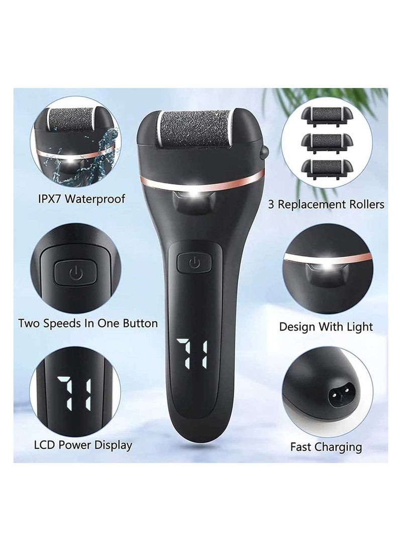 Electric Feet Callus Remover, Rechargeable Portable Electronic Foot Care Set With LCD Display, Feet Dead Skin Remover