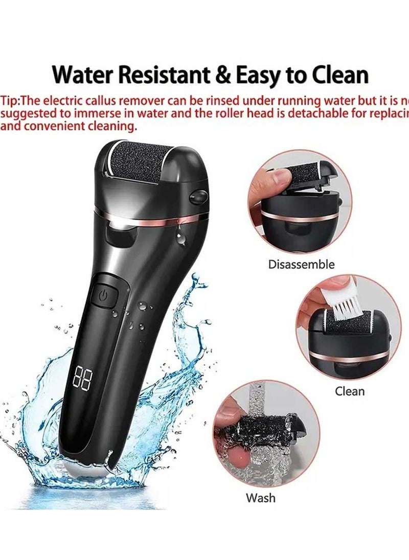 Electric Feet Callus Remover, Rechargeable Portable Electronic Foot Care Set With LCD Display, Feet Dead Skin Remover