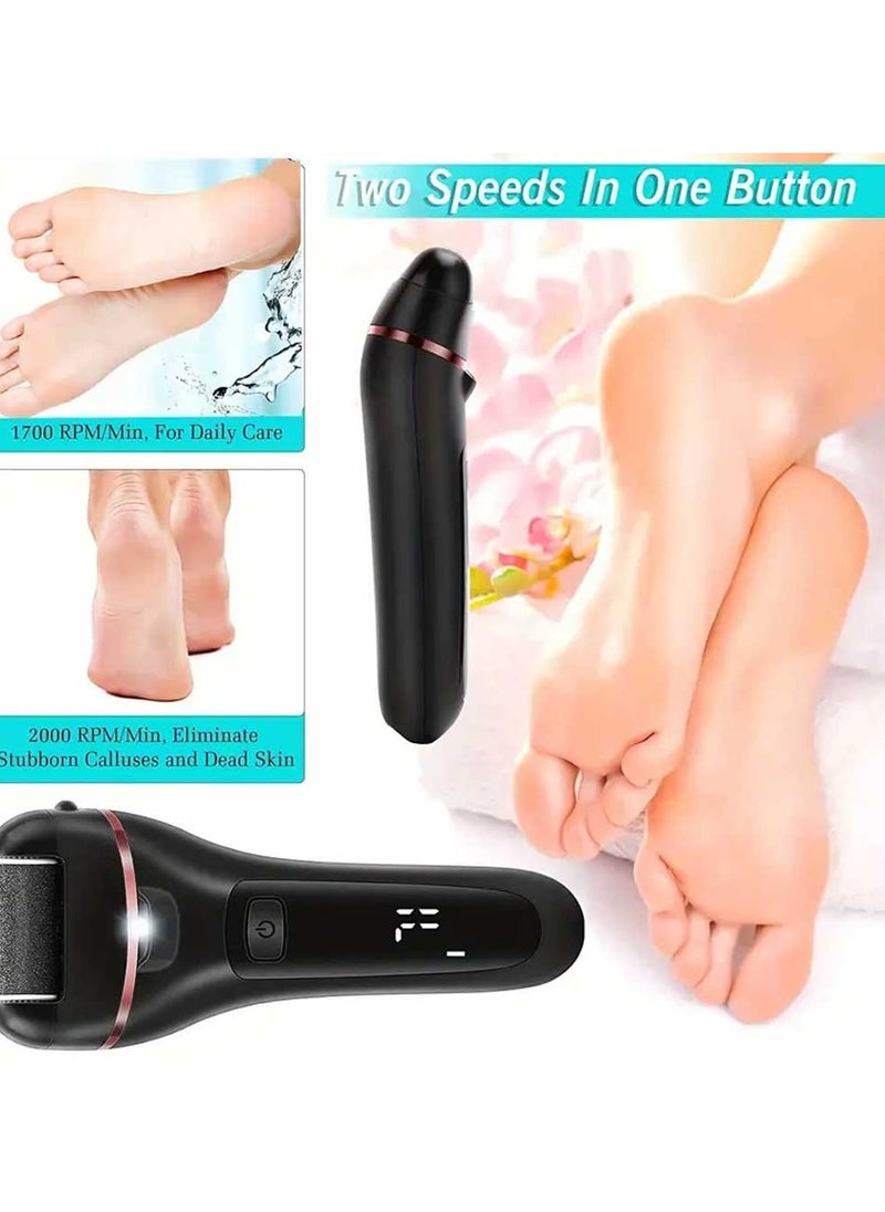 Electric Feet Callus Remover, Rechargeable Portable Electronic Foot Care Set With LCD Display, Feet Dead Skin Remover