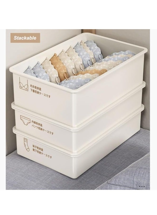 Underwear Storage Organizer Wardrobe Clothes Storage Box Plastic Drawer Organiser for Underwear Socks Bras Panties Scarf