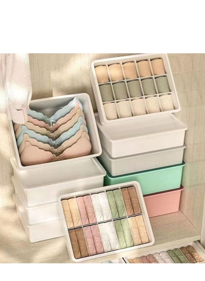 Underwear Storage Organizer Wardrobe Clothes Storage Box Plastic Drawer Organiser for Underwear Socks Bras Panties Scarf