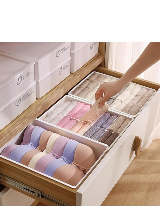 Underwear Storage Organizer Wardrobe Clothes Storage Box Plastic Drawer Organiser for Underwear Socks Bras Panties Scarf