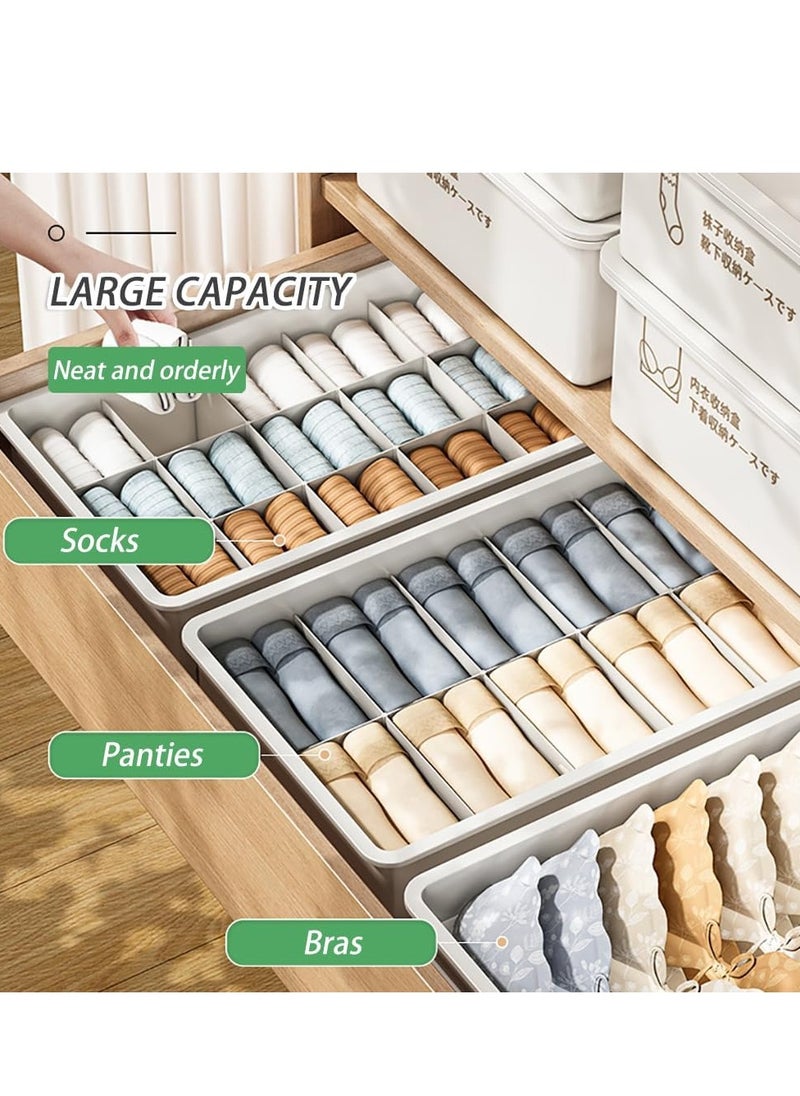 Underwear Storage Organizer Wardrobe Clothes Storage Box Plastic Drawer Organiser for Underwear Socks Bras Panties Scarf