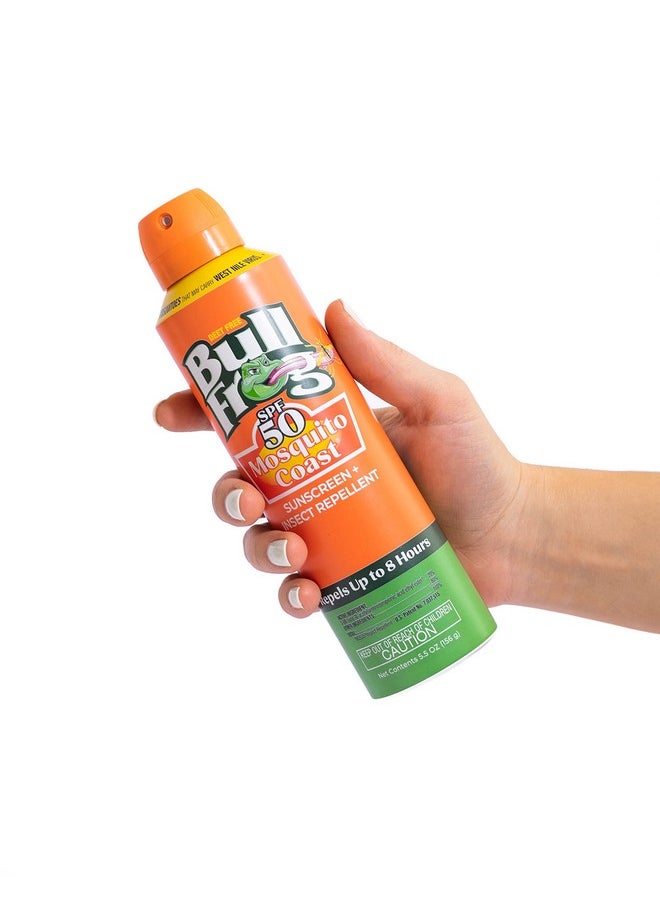 Mosquito Coast Bug Spray Insect Repellent + Sunscreen Spf 50, Continuous Spray 5.5Oz