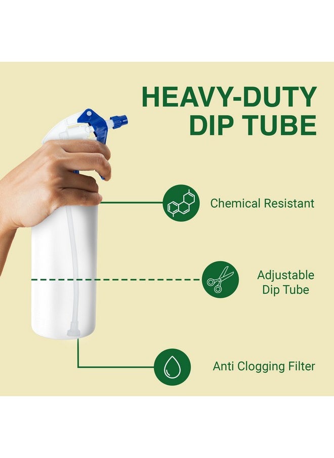 Spray Bottle Nozzle Replacement, Bottle Tops Only - Sprayer Nozzle Triggers For Heavy Duty, Commercial, Home Cleaning Solutions - Fits 8,16,24,32 Oz Plastic & Glass Bottles, Blue 6 Pack