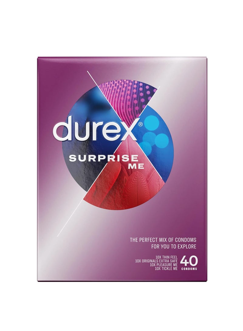 Surprise Me Variety Condoms - Pack of 40