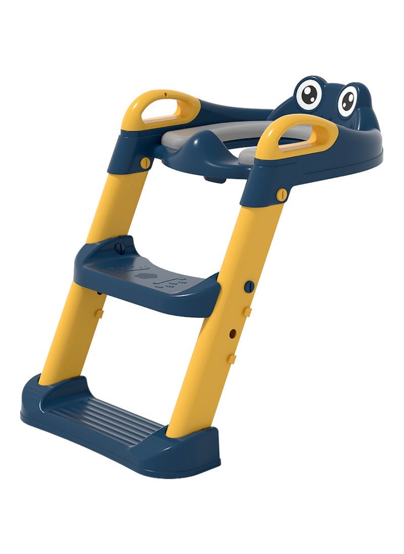 Foldable Toilet Training Seat With Adjustable Step Stool Ladder