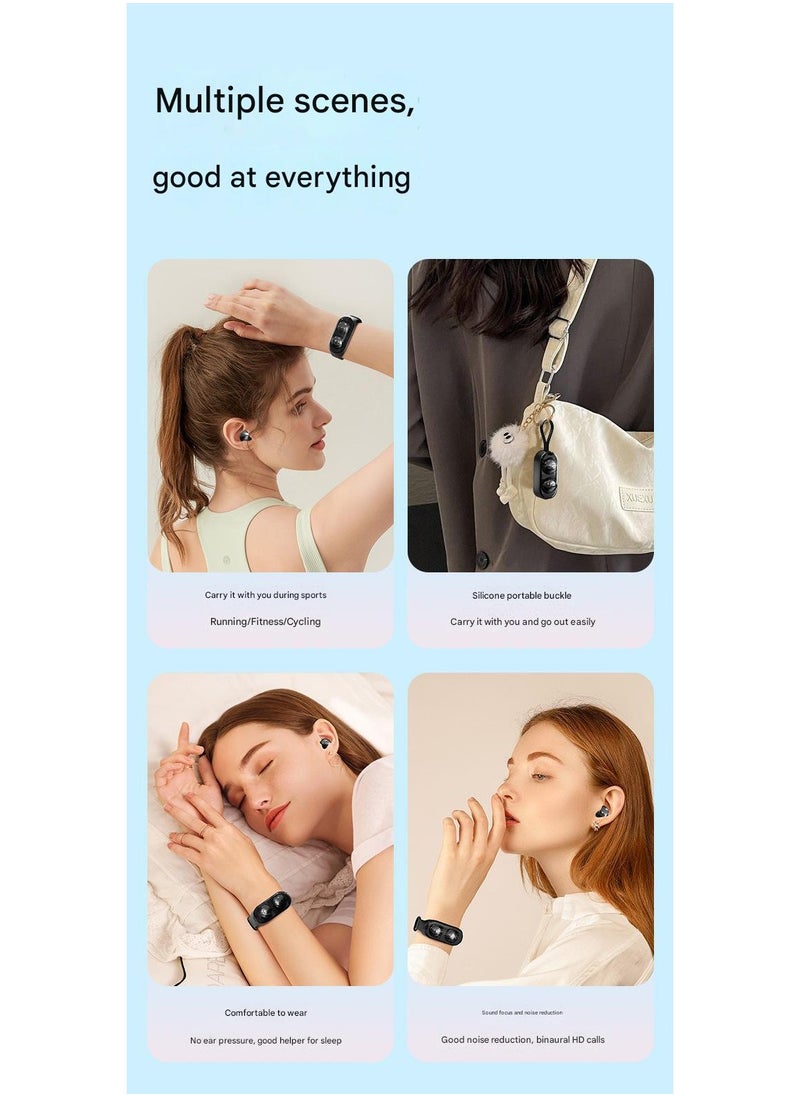 360° Panoramic Sound Bluetooth 5.4 Earphones, Cloud-like Comfortable Wearing, Super Long Battery Life,Hanging Rope Earphones, Sleep Earphones, Compact In Ear Wireless Bluetooth Earphones