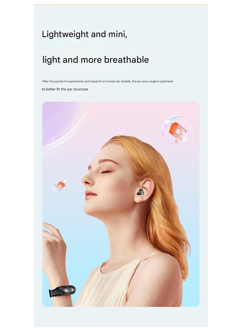 360° Panoramic Sound Bluetooth 5.4 Earphones, Cloud-like Comfortable Wearing, Super Long Battery Life,Hanging Rope Earphones, Sleep Earphones, Compact In Ear Wireless Bluetooth Earphones