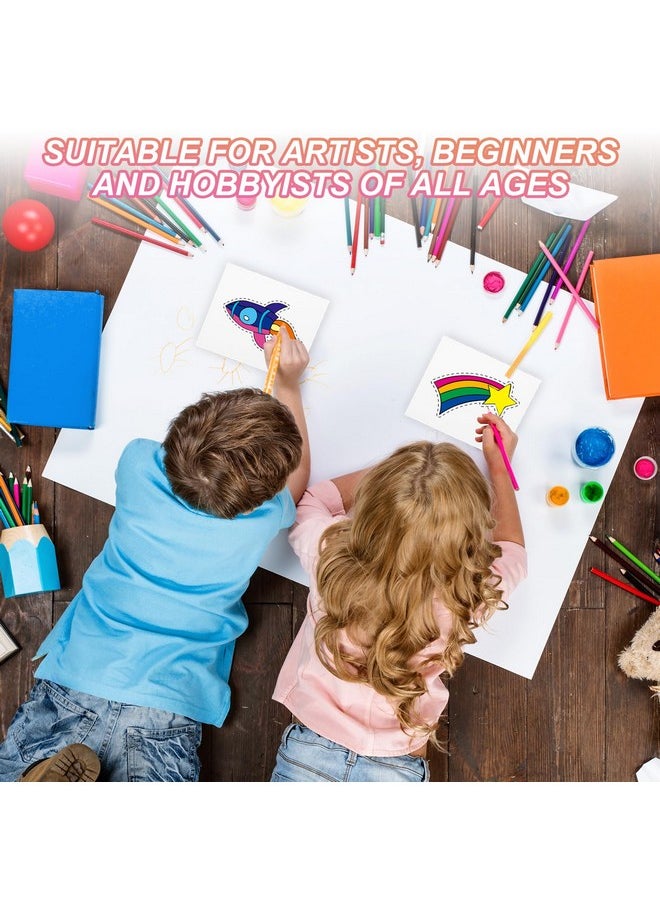 50 Sets Pure Cotton Watercolor Cards 140Lb/300 Gsm Postcards With Envelopes For Art Painting Creative Thank Notes, 4X6 Inch