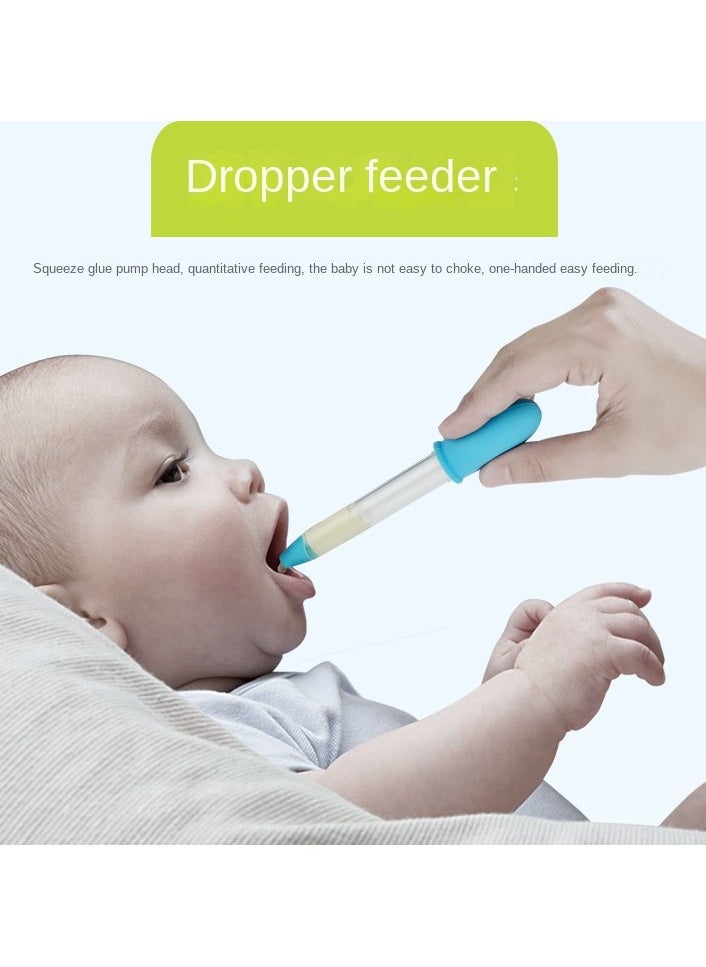 The 6-piece Set Includes  Feeder And Snot-sucking Device Suitable For Newborn Babies. The Set Is Safe And Easy To Carry To Solve The Problem Of Medication And Feeding (Blue)