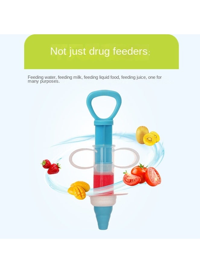 The 6-piece Set Includes  Feeder And Snot-sucking Device Suitable For Newborn Babies. The Set Is Safe And Easy To Carry To Solve The Problem Of Medication And Feeding (Blue)