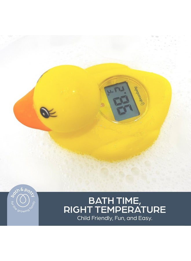 Duck Baby Bath Thermometer - Instant Read Digital Thermometer For Water And Room Temperature - Floating Baby Bath Toy - Newborn Must-Have