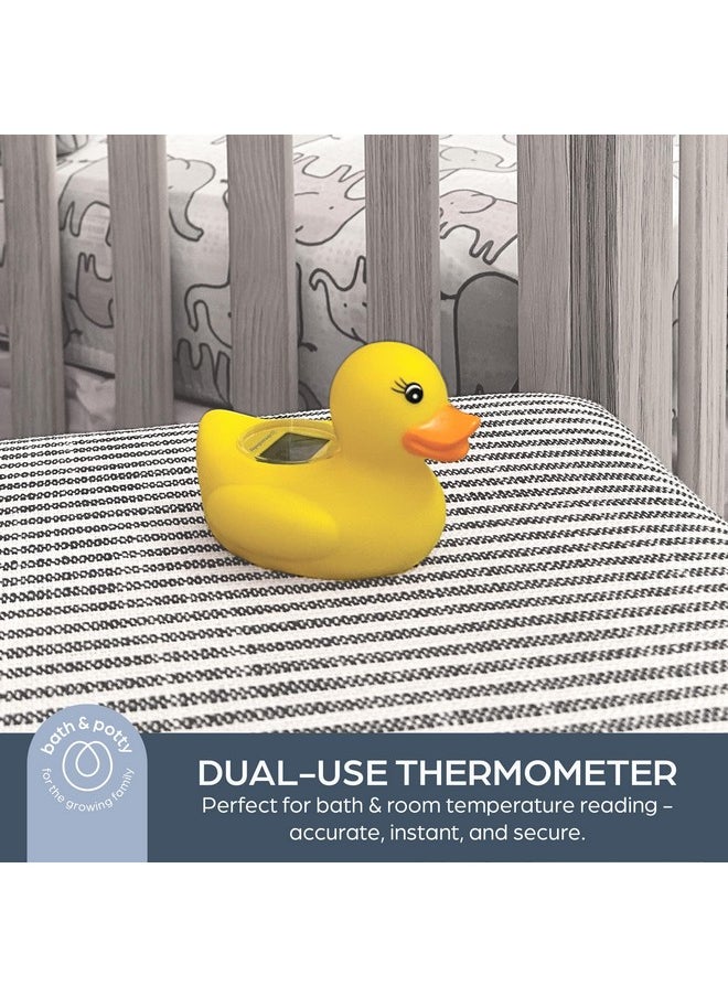 Duck Baby Bath Thermometer - Instant Read Digital Thermometer For Water And Room Temperature - Floating Baby Bath Toy - Newborn Must-Have