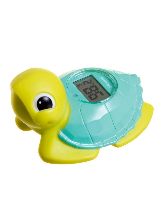 Baby Bath & Room Thermometer - Floating Turtle Toy For Water Temperature Monitoring - Turtle Temperature Monitoring For Newborns, Infants, And Toddlers With Fahrenheit Display