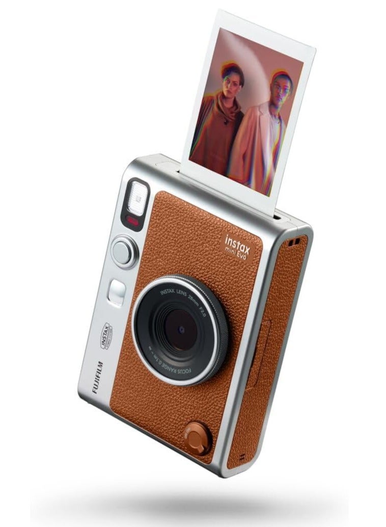 Instax Mini EVO Hybrid Brown Instant Camera