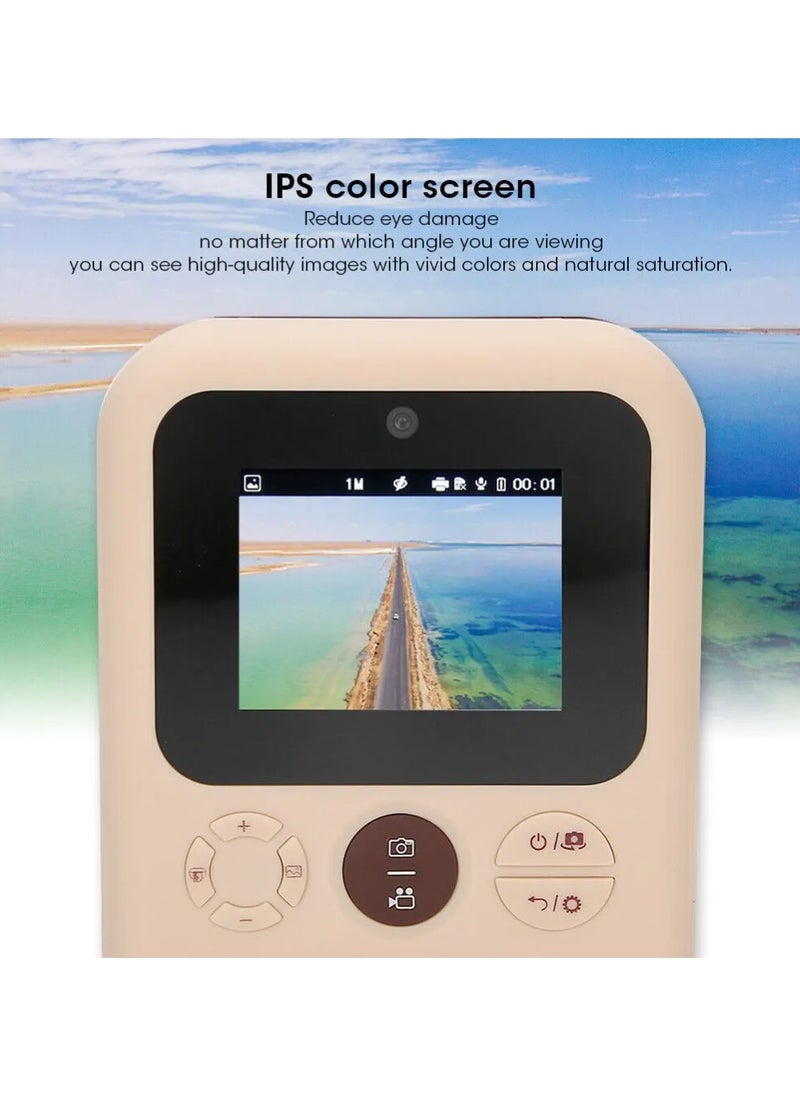 Kids Print Camera Mini HD Photo with IPS Color Screen