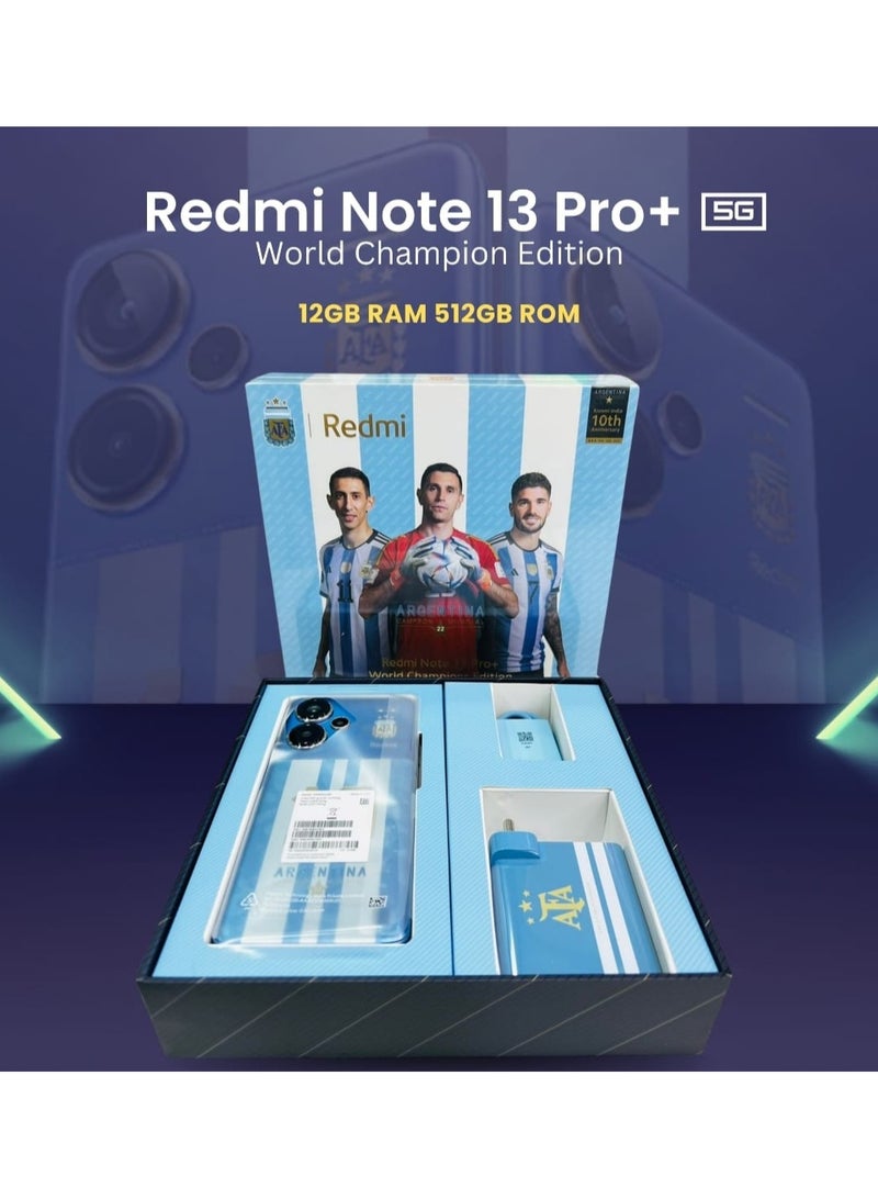 Redmi Note 13 Pro+  World Champions Edition Victory Blue 5G, 12 Gb Ram ,512 Gb - Indian Version