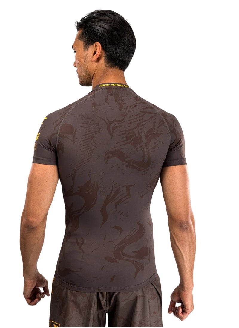 UFC FUSION BY VENUM FIRST WEEK RASHGUARDS SHORT SLEEVES DARK BROWN