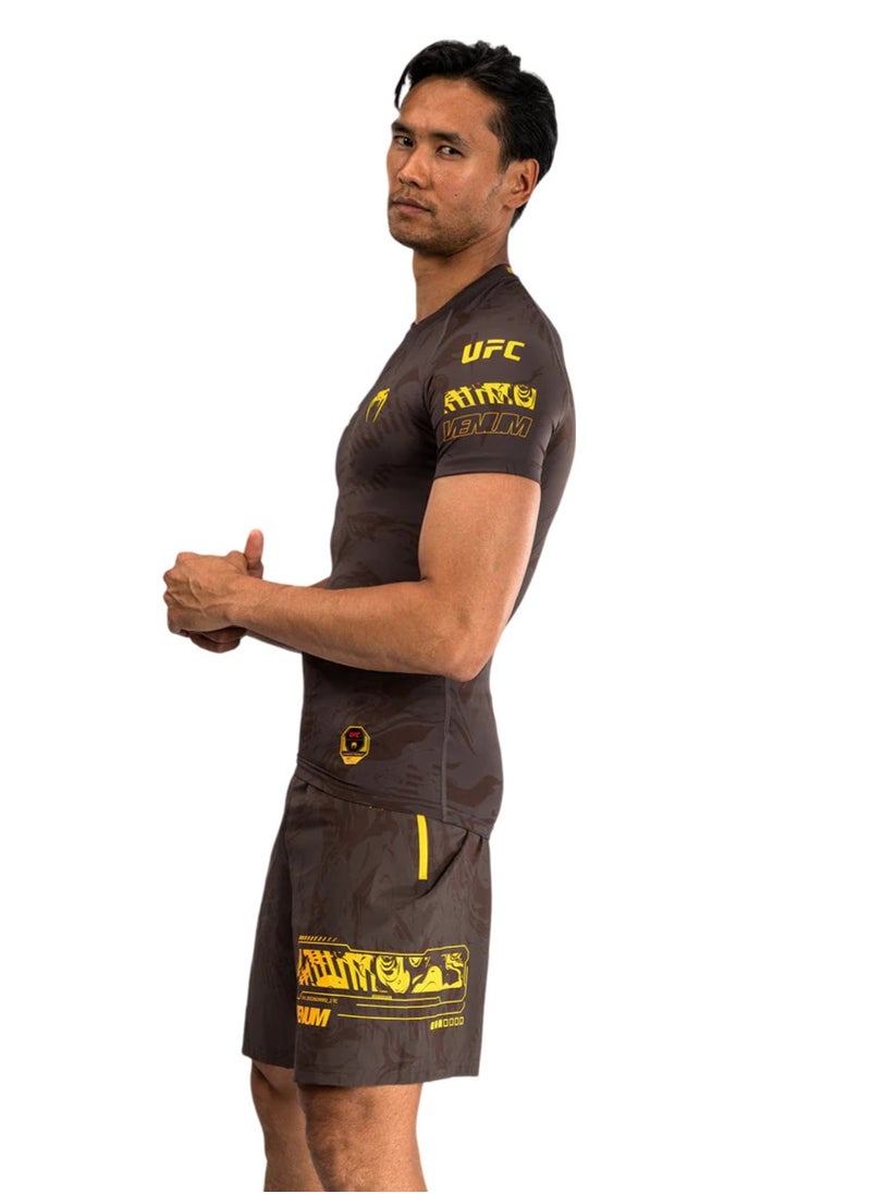 UFC FUSION BY VENUM FIRST WEEK RASHGUARDS SHORT SLEEVES DARK BROWN