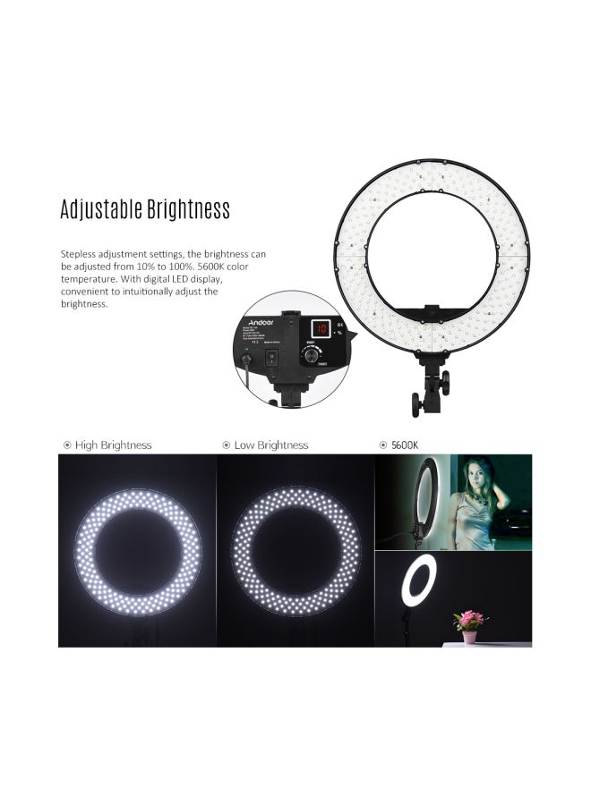 Dimmable LED Studio Ring Light White/Orange