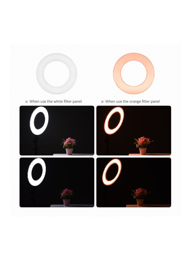 Dimmable LED Studio Ring Light White/Orange