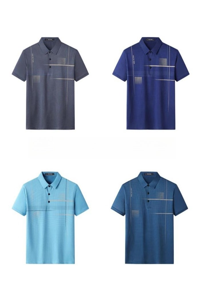 Men's Elastic Breathable Short Sleeve Polo