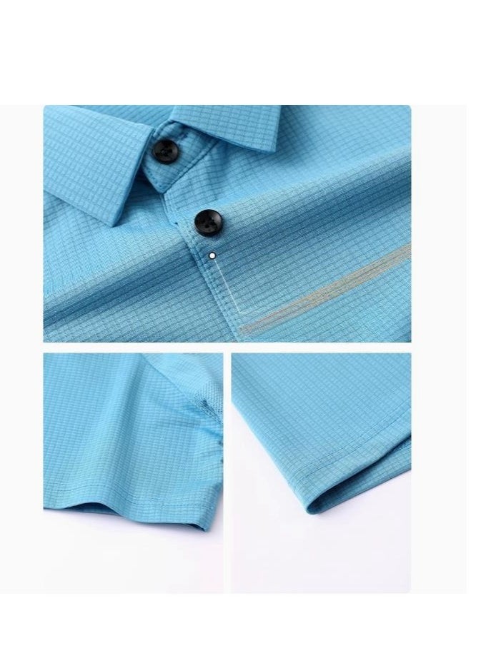 Men's Elastic Breathable Short Sleeve Polo