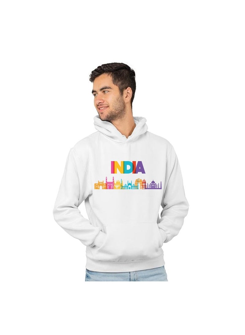 India Hoodies For Both Men And Women-Soft Cotton Pullover-Long Sleeve With Drawstring And Kangaroo Pockets-Ideal Unisex Hoodie For Indoor And Outdoor