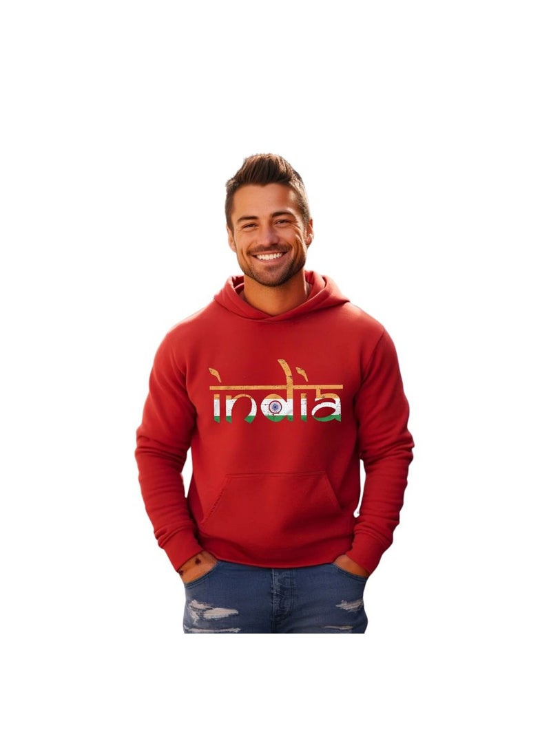 India Hoodies For Both Men And Women-Soft Cotton Pullover-Long Sleeve With Drawstring And Kangaroo Pockets-Ideal Unisex Hoodie For Indoor And Outdoor