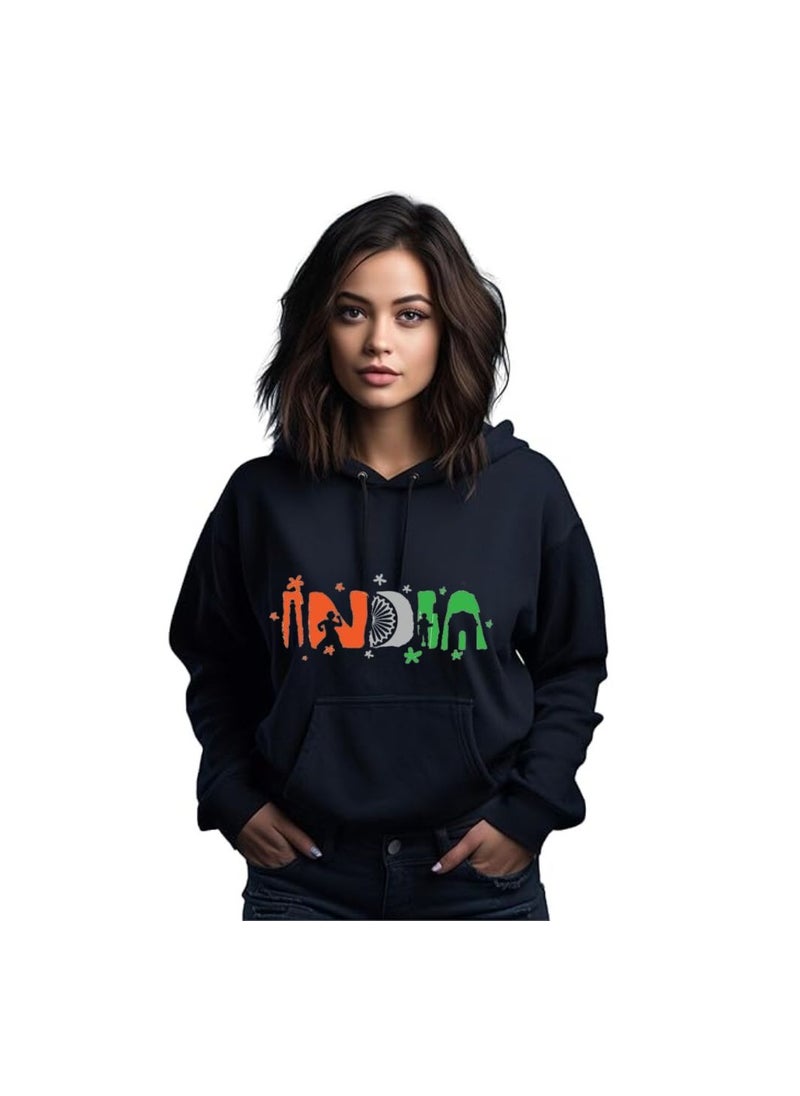 India Hoodies For Both Men And Women-Soft Cotton Pullover-Long Sleeve With Drawstring And Kangaroo Pockets-Ideal Unisex Hoodie For Indoor And Outdoor