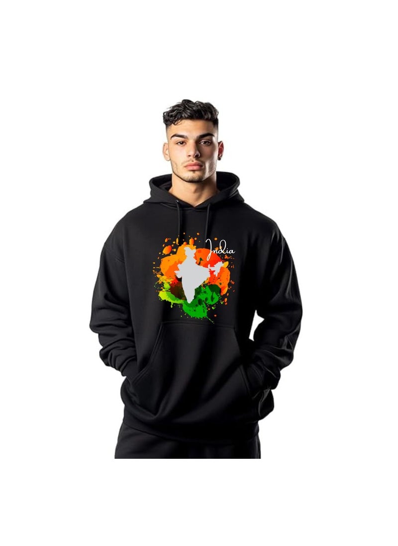 India Hoodies For Both Men And Women-Soft Cotton Pullover-Long Sleeve With Drawstring And Kangaroo Pockets-Ideal Unisex Hoodie For Indoor And Outdoor