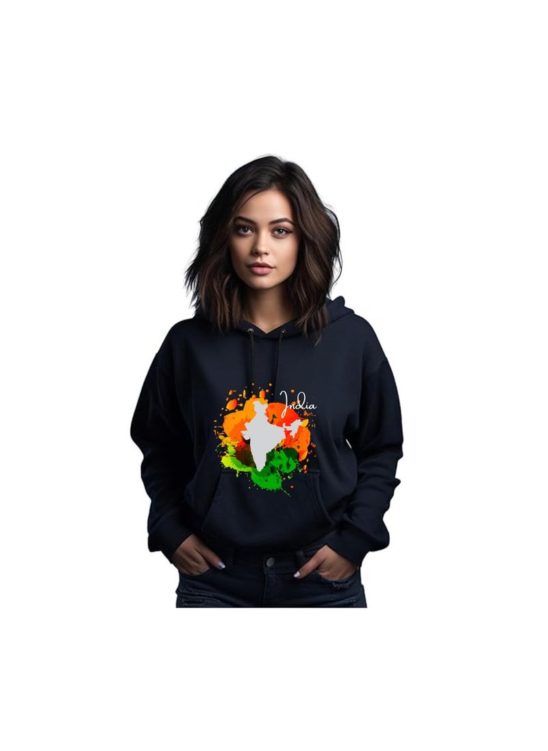 India Hoodies For Both Men And Women-Soft Cotton Pullover-Long Sleeve With Drawstring And Kangaroo Pockets-Ideal Unisex Hoodie For Indoor And Outdoor